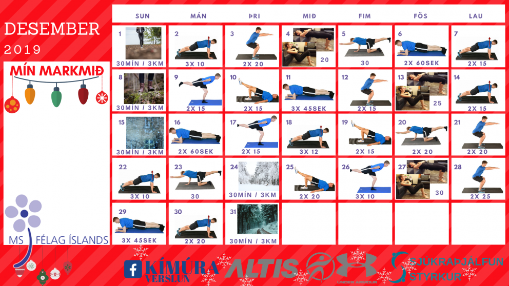 Ein æfing á dag kemur jólaskapinu í lag – Desember