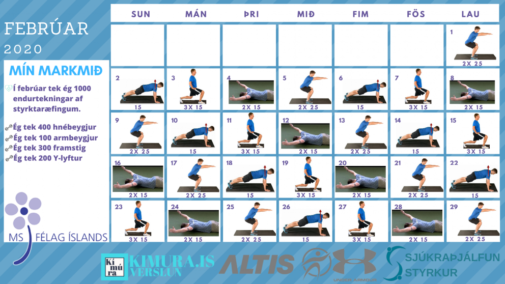 Ein æfing á dag kemur skapinu í lag - Febrúar