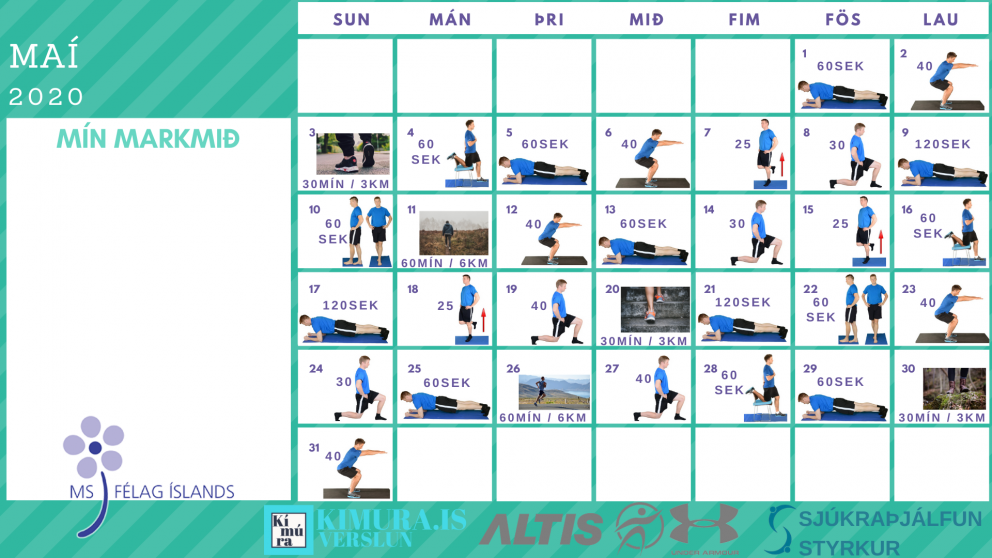 Ein æfing á dag – æfum heima