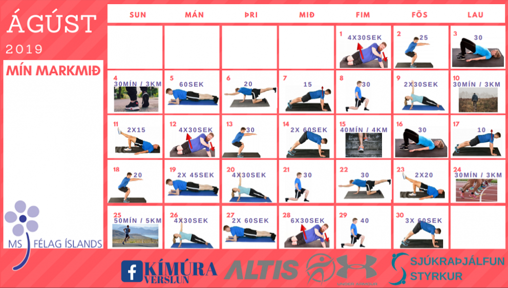 Ein æfing á dag kemur skapinu í lag – Ágúst :-)