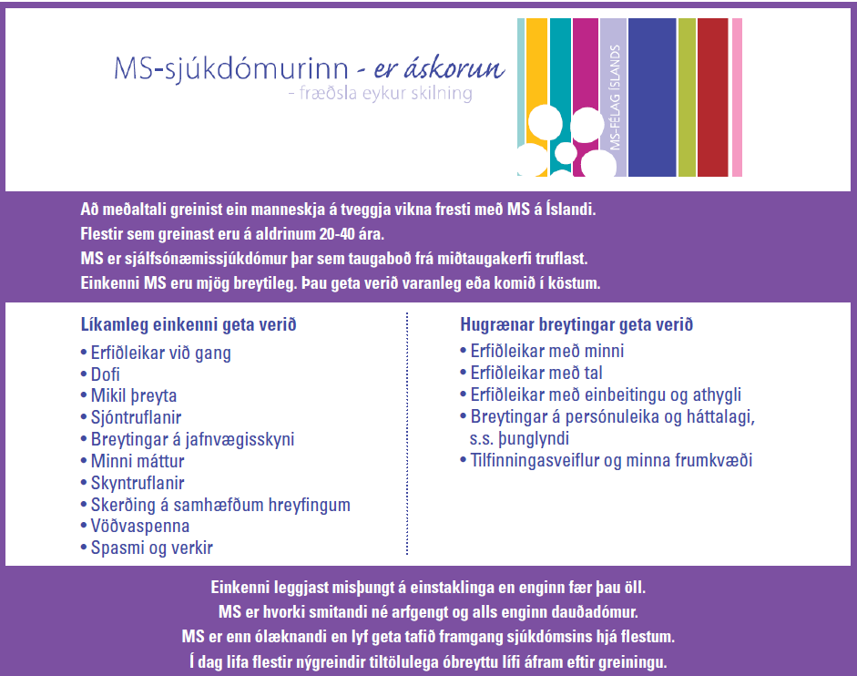 MS-sjúkdómurinn er áskorun – fræðsla eykur skilning
