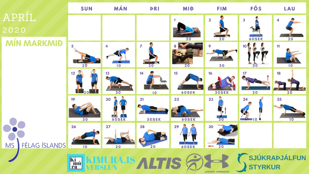 Ein æfing á dag – æfum heima